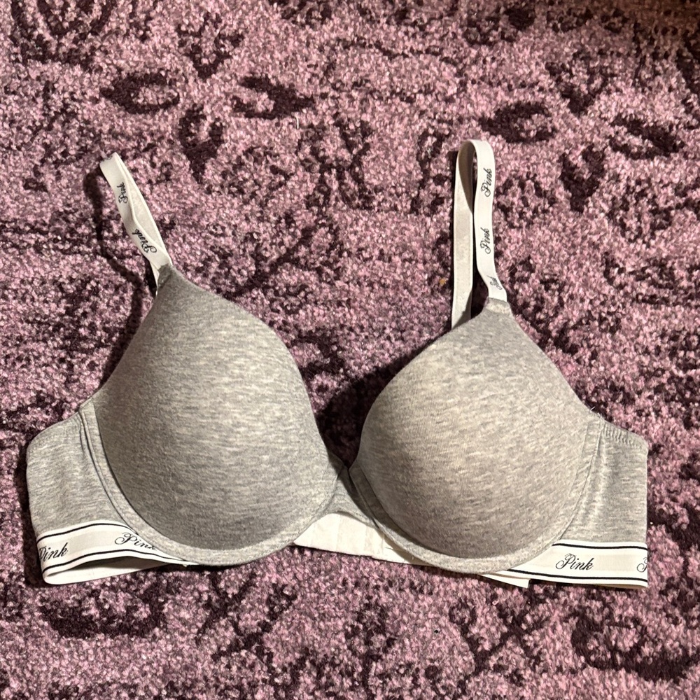 PINK Victoria's Secret Heather Gray Bra